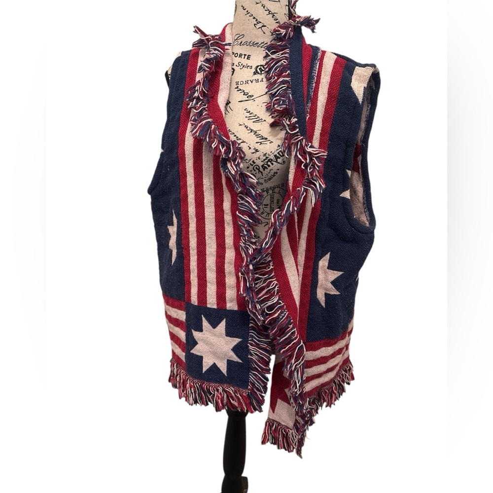Patriotic Fringe Vest